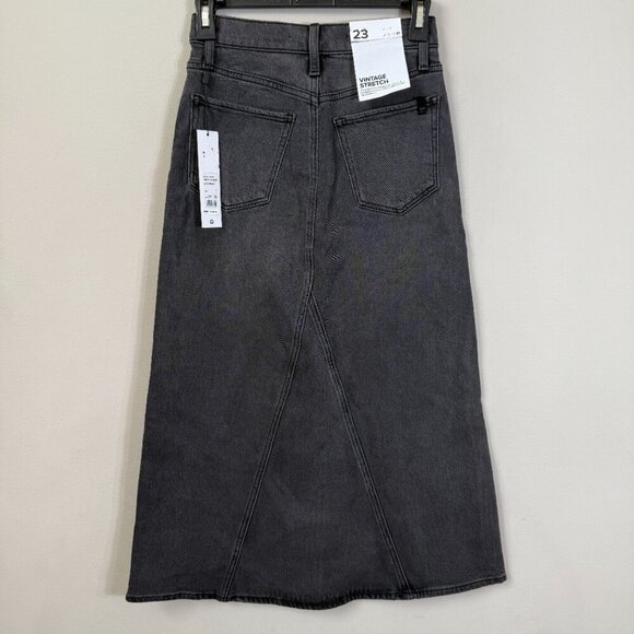 Joe's Tulie Denim Midi Skirt Womens 23 Black With Grace Vintage Stretch $228 NWT - Picture 9 of 15